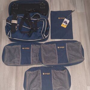 Biaggi Zipsak Boost Expandable Under Seat Carry-on & XL Packing Cubes NAVY/GRAY